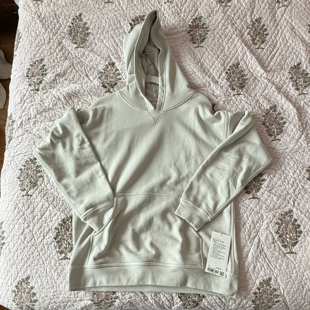Lululemon All Yours Light Gray Hoodie, size 12